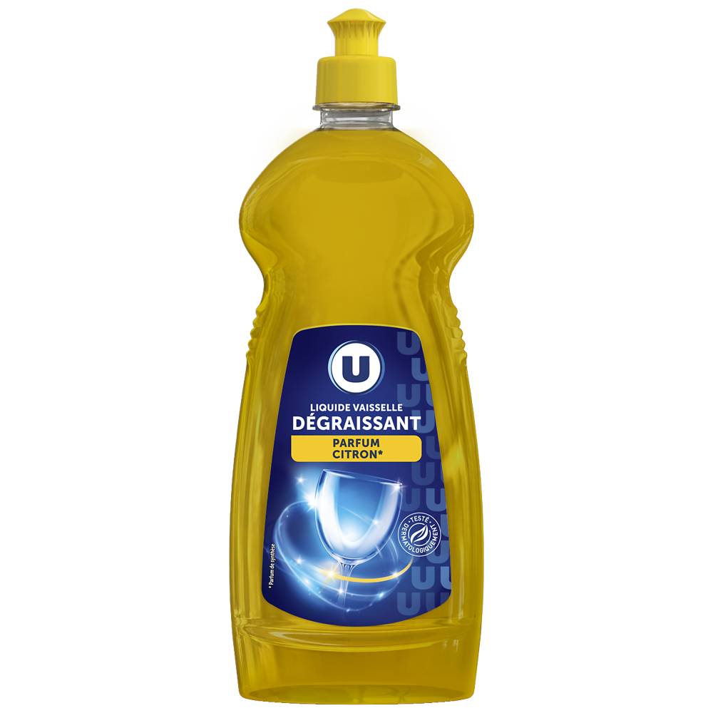 Les Produits U - Liqide vaisselle dégraissant, citron (750ml)