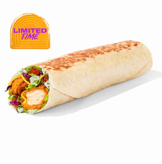 Avocado Ranch Crispy Chicken Burrito
