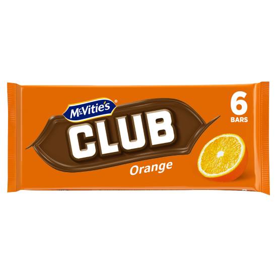 Mcvitie's Club Chocolate Biscuit Bars (6 ct) (orange )