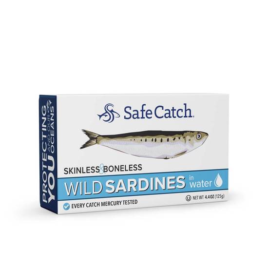 Safe Catch Wild Sardines in Water, 125 g