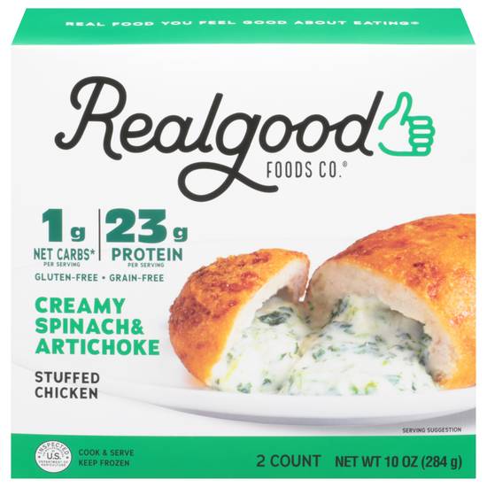 Realgood Foods Co. Creamy Spinach & Artichoke Stuffed Chicken (2 ct)