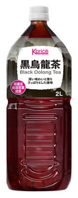 411661：Kprice 黒烏龍茶 ２Ｌ 2Lペット / Kprice, Black Oolong Tea, 2L Plastic Bottle