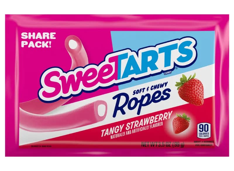 Sweetarts Tangy Strawberry Soft Chewy Ropes Share Size