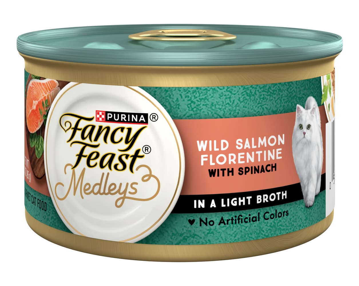 Purina Fancy Feast Medleys Wild Salmon Florentine With Spinach in a Light Broth Cat Food (3 oz)