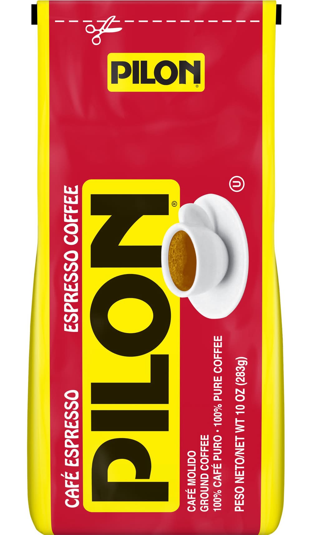 Pilon 100% Cafe Espresso Ground Coffee (10 oz)