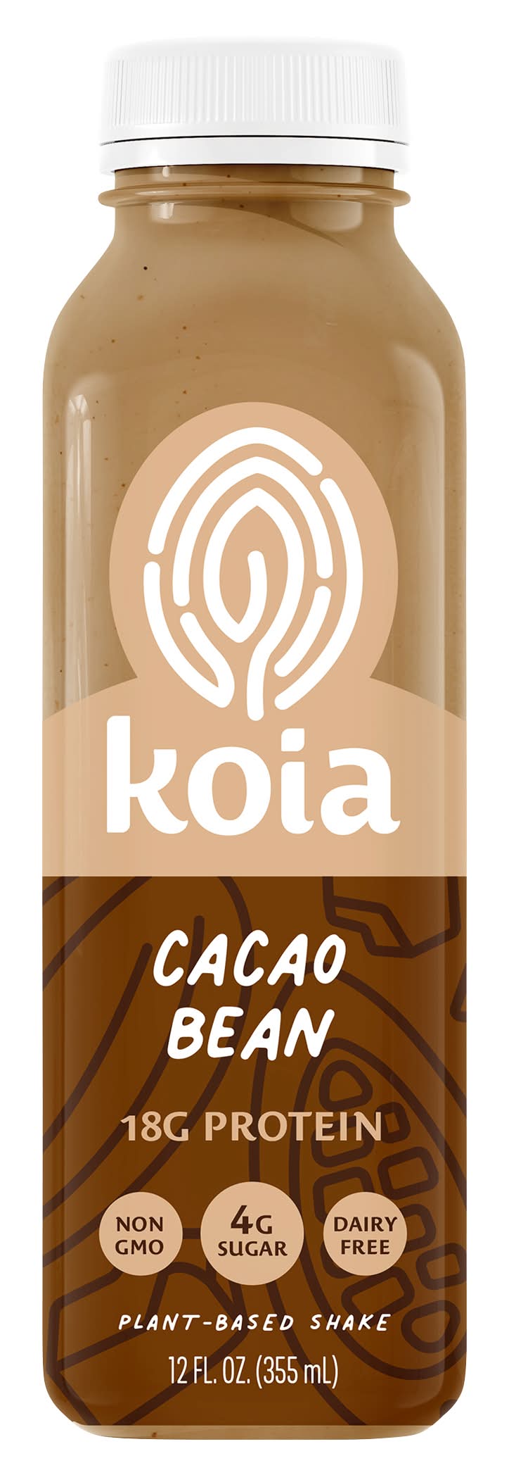 Koia Plant-Based Protein Shake, Cacao Bean (12 fl oz)