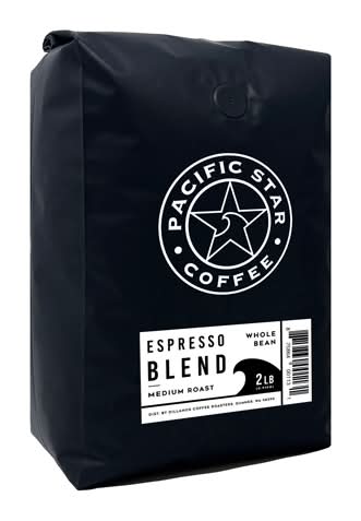 Pacifica Pacific Star Whole Bean Espresso Coffee (2 lbs)