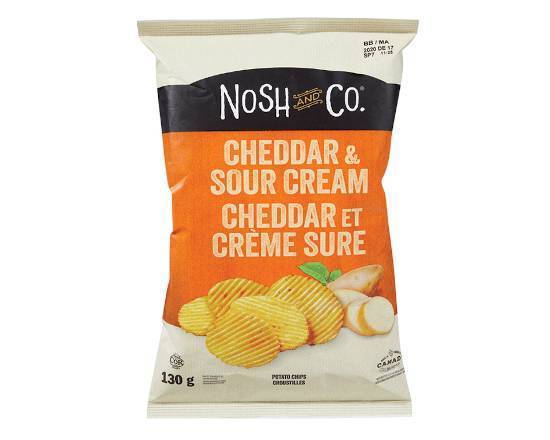 NOSH & CO POTATO CHIPS SOUR CREAM&CHEDDAR 130