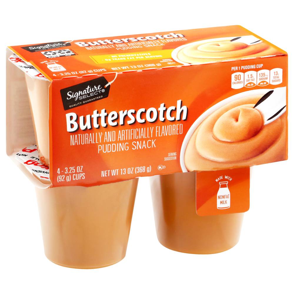 Signature Select Butterscotch Pudding Snack (4 ct)