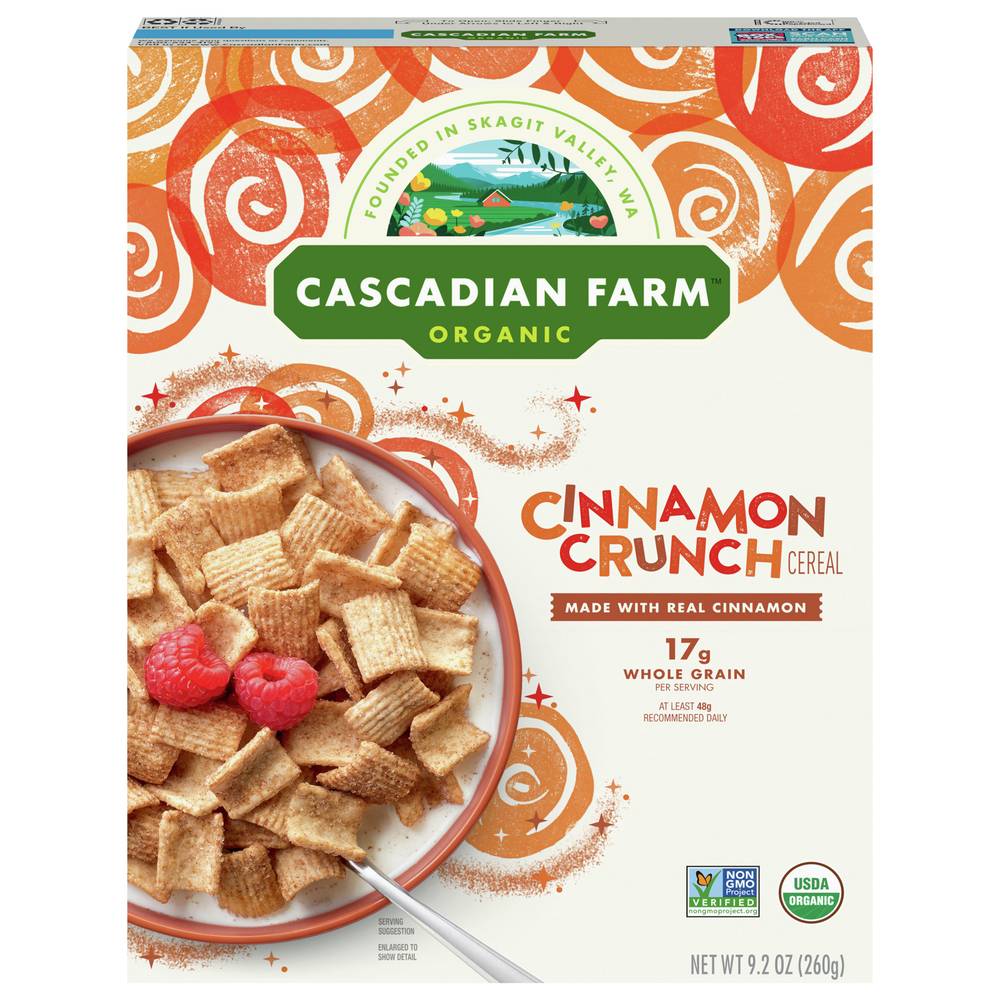 Cascadian Farm Organic Whole Grain Crunch Cereal, Cinnamon (9.2 oz)