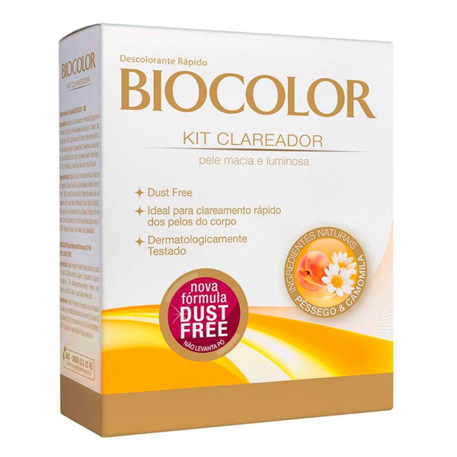 Biocolor kit clareador de pelos com pêssego e camomila (1 unidade)