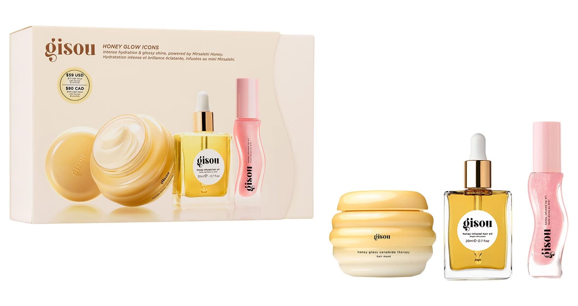 Gisou Glow All the Way Icons Hair & Lip Set Delivery Near Me