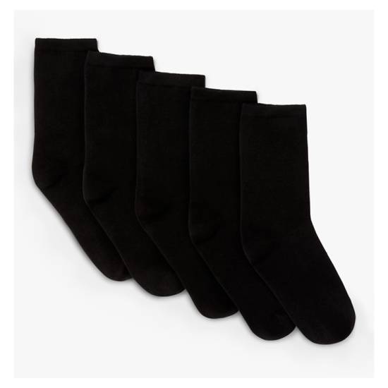 John Lewis Ankle Socks Black (size 4-8) (5ct)