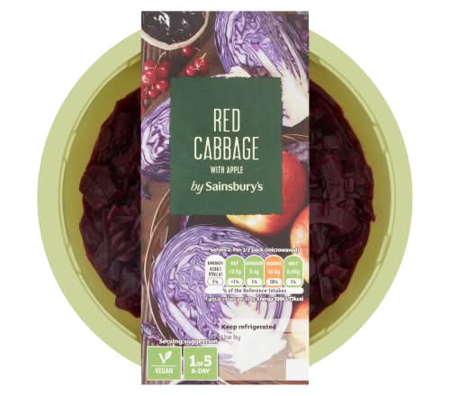 Sainsbury's Red Cabbage With Apple (300g)