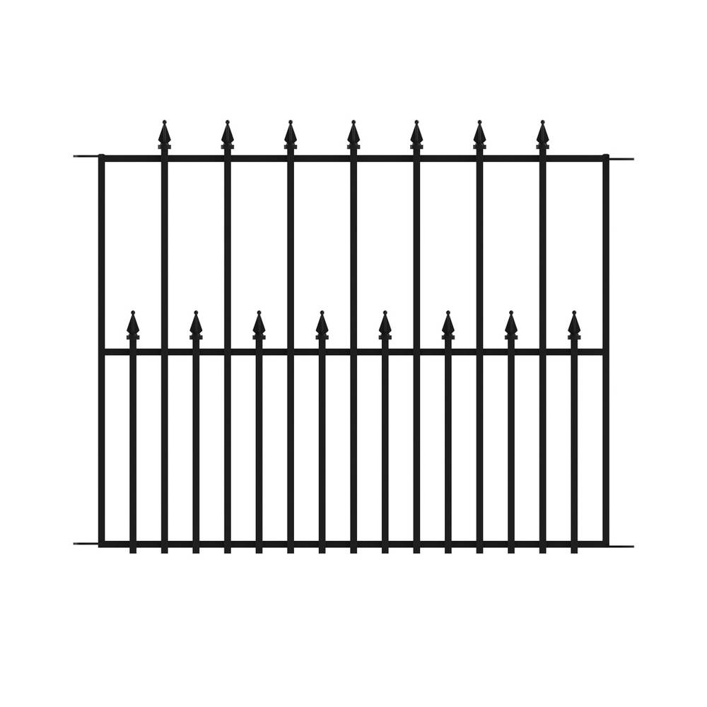 YARDLINK Empire 2-ft H x 3-ft W Powder-coated Steel Decorative Metal Pressed-point No Dig Decorative Fence Panel | 061115