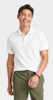 Goodfellow & Co. Every Wear Polo Shirt, Men, L, True White