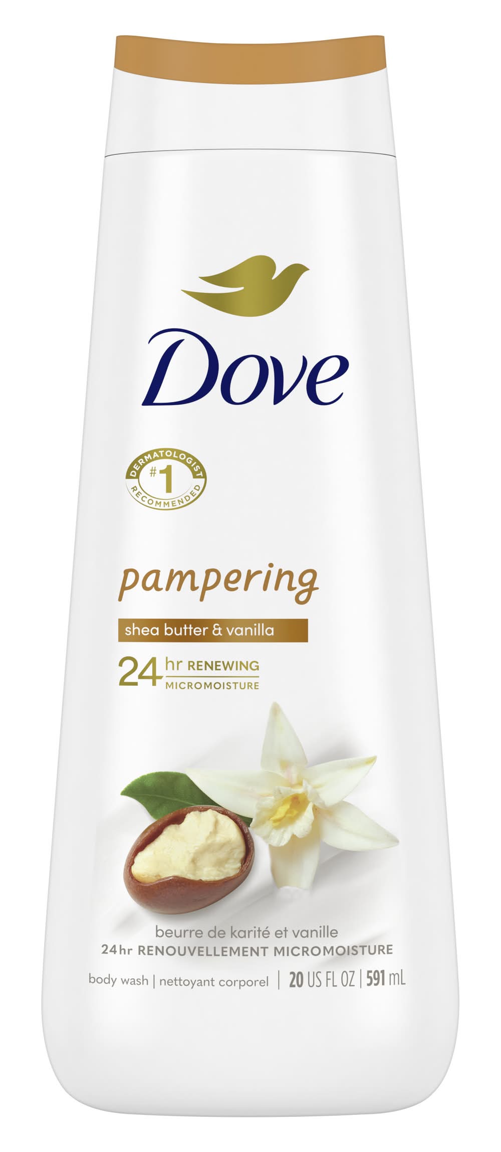 Dove Pampering Body Wash, Shea Butter-Vanilla (20 fl oz)