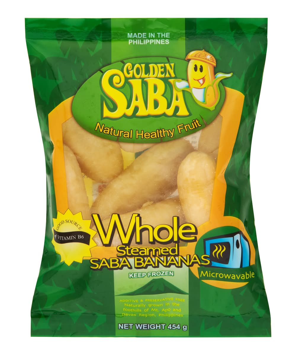 Golden Saba Whole Steamed Saba Bananas (454g)