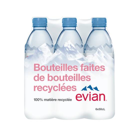 Evian eau minérale naturelle (6 pièces, 500 ml)