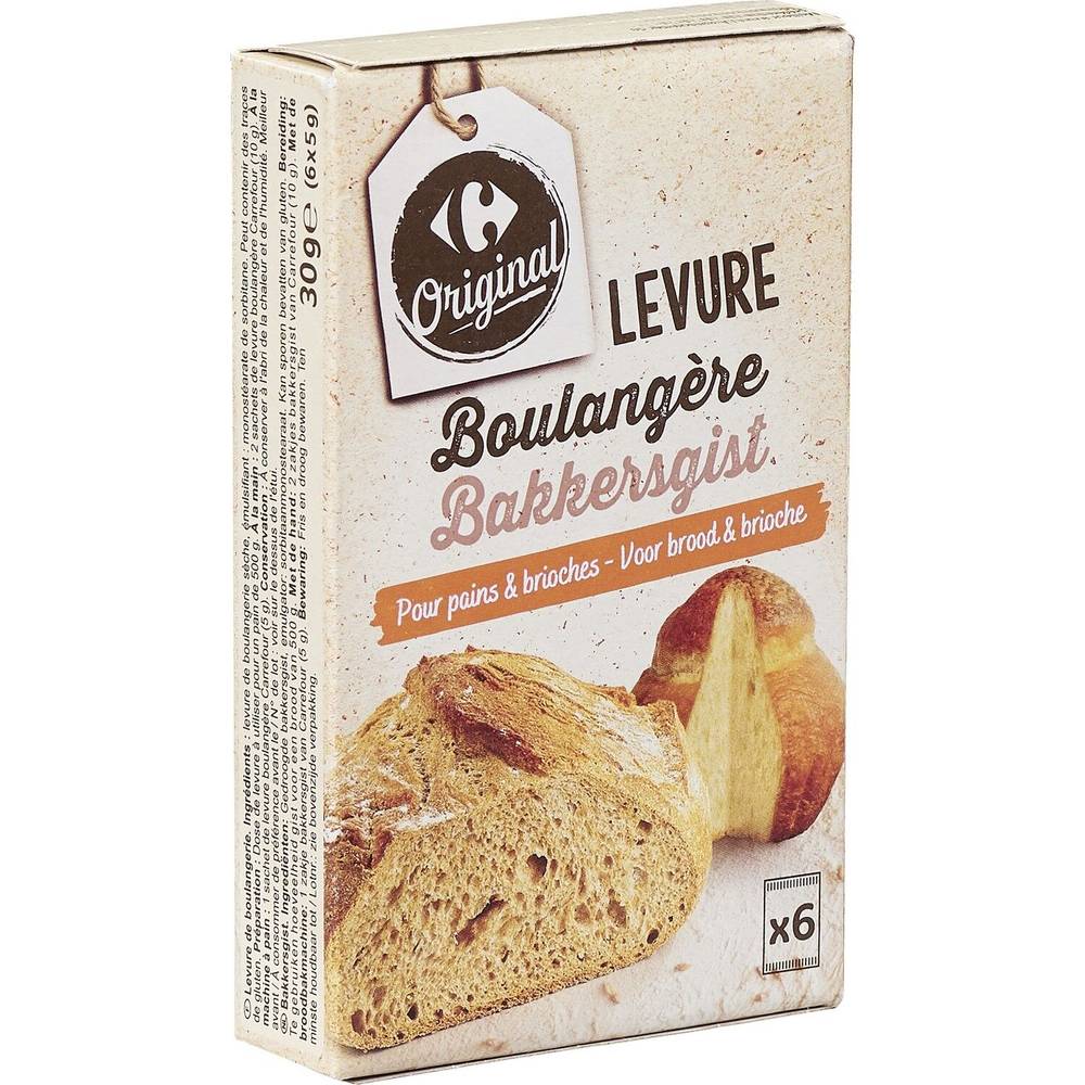 Carrefour - Levure boulangère pains & brioches (6 ct) (30g)