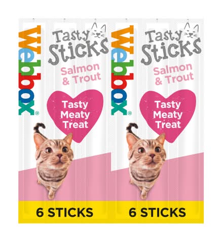 Webbox Tasty Sticks Semi-Moist Tasty Treats Salmon & Trout (6 pack)