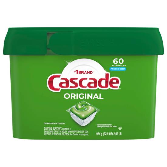 Cascade Original Actionpacs Fresh Scent Dishwashing Detergent (60 ct)