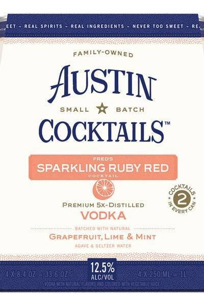 Austin Cocktails Fred's Sparkling Ruby Red Vodka Canned Cocktail (4x 250ml cans)