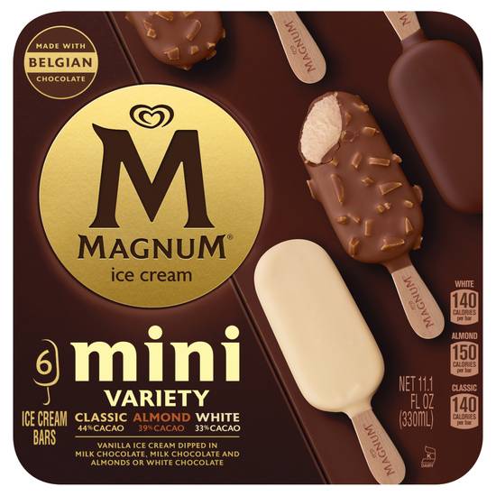 Magnum Mini Variety Ice Cream Bars (6 ct)