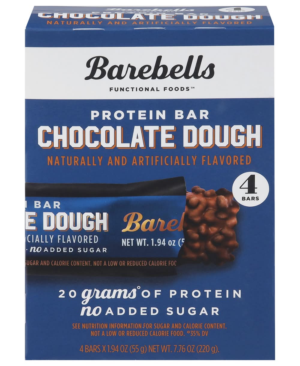 Barebells Protein Bars, Chocolate Dough (4 x 1.94 oz)