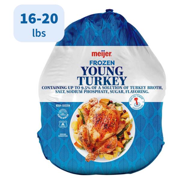 Meijer Frozen Young Turkey, 16-20 lbs