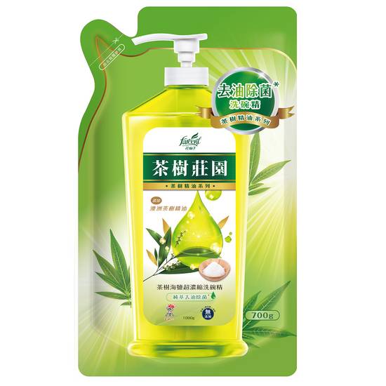 茶樹莊園超濃縮洗碗精補充包-茶樹海鹽 <700g克 x 1 x 1Bag袋> @11#4710731021897