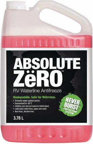 Antigel pour conduites d'eau de vr (3,78l) - absolute zero rv (absolute zero)