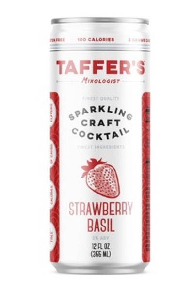 Taffer's Strawberry Basil Sparkling Craft Cocktail (4x 12oz cans ...