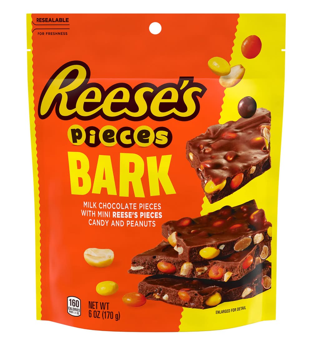 Reese's Pieces Milk Chocolate Candy With Peanuts Bark (6 oz)