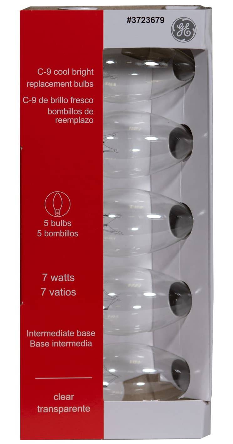 GE String-A-Long Clear Incandescent C9 String light bulbs | 65706LO