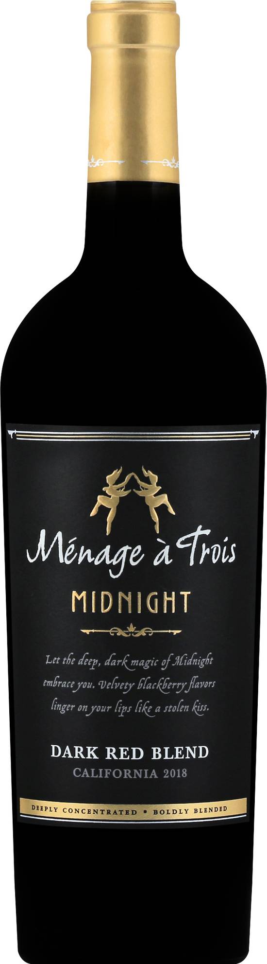Ménage À Trois California Midnight Dark Red Blend Wine 2018 (750 ml)