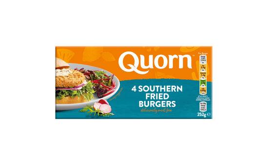 Frozen Quorn Vegetarian 4 Southern Fried Burgers 252g