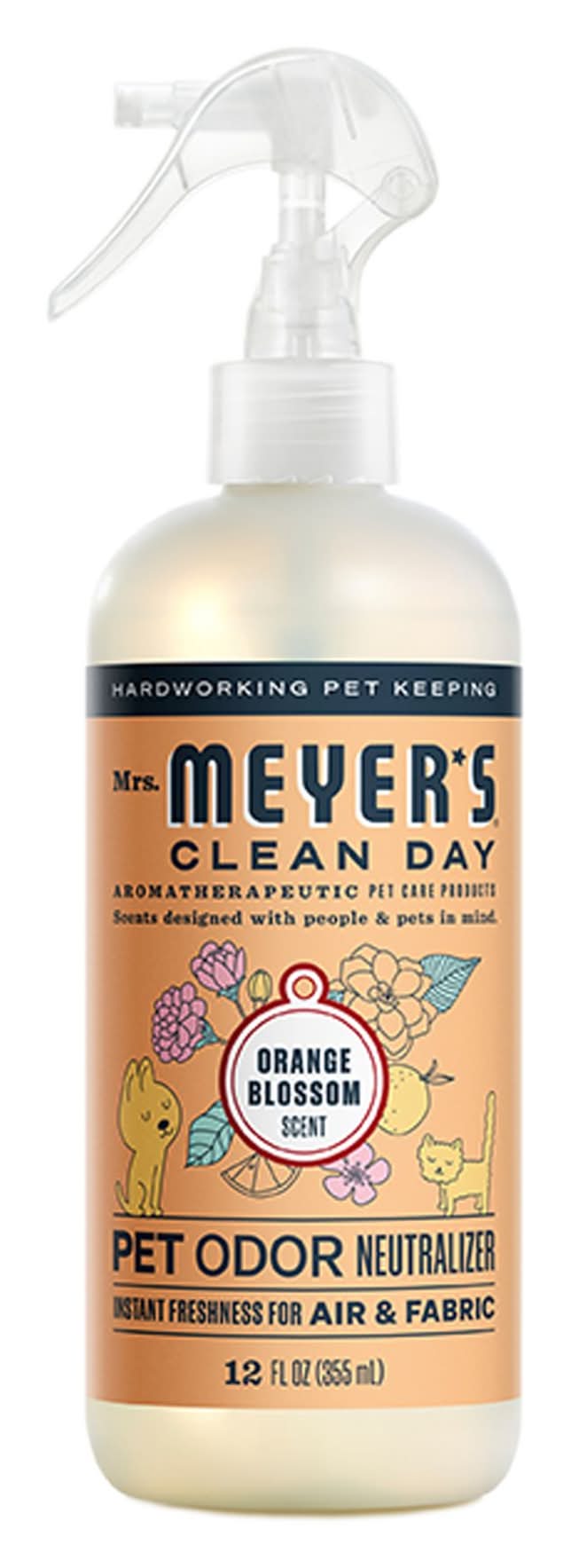 Mrs. Meyer's Clean Day Naturally Formulated Pet Deodorizer & Air Freshener For Air & Fabric 12 Oz (Size: 12 Fl Oz)
