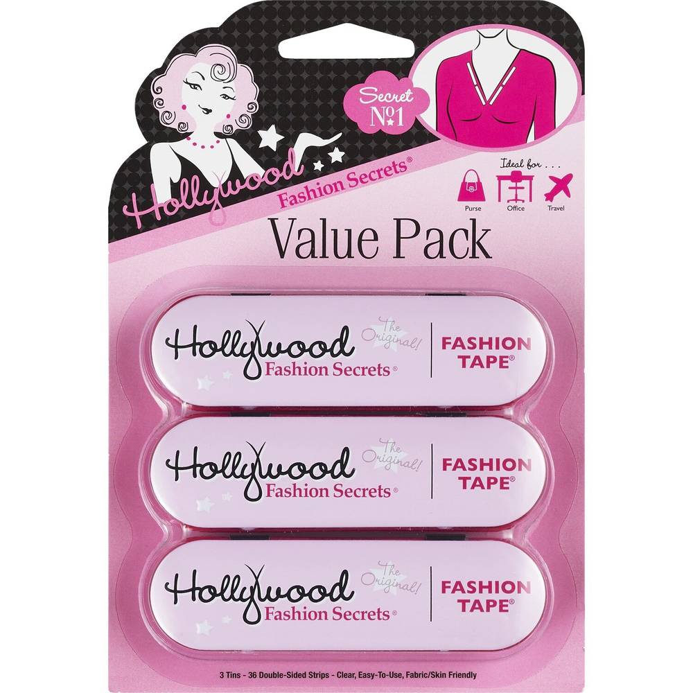 Hollywood Fashion Secrets Tape Tin Value pack (3 ct) (pink)