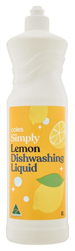 Coles Dishwashing Liquid, Lemon (1L)