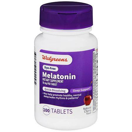 Walgreens Natural Cherry Melatonin 10 mg Quick-Dissolving Sleep Support Supplements