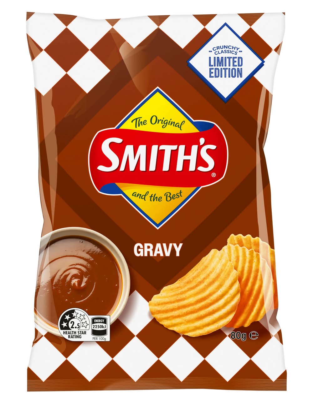 Smith's Crinkle Cut Potato Chips, Chicken Gravy (80g)