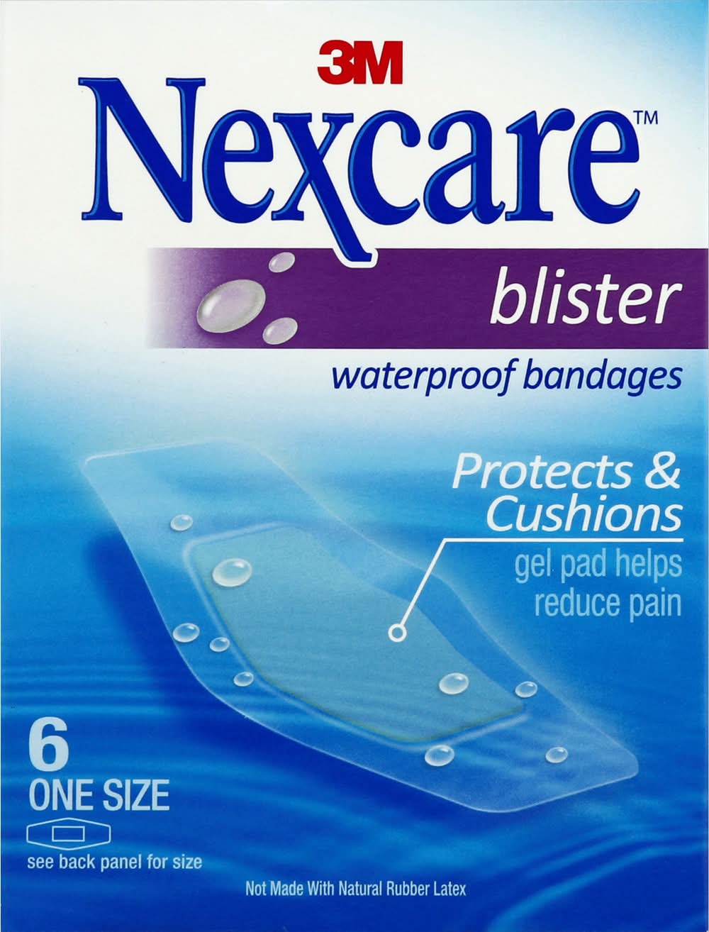 Nexcare Blister Waterproof Bandages, 1.06 X 2.25 Inches (1.6 oz, 6 ct)
