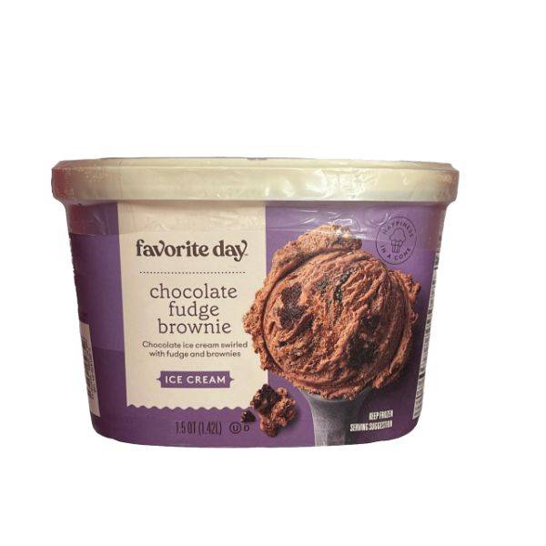 Favorite Day Chocolate Fudge Brownie Ice Cream