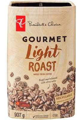 President's Choice Gourmet Light Roast Whole Bean Coffee (907 g)