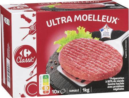 Carrefour Classic' - Haché au bœuf (10 pièces)
