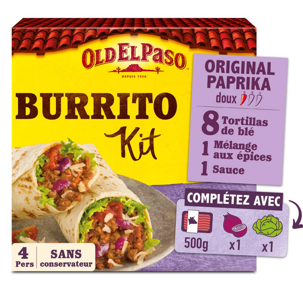 Old El Paso - Kit burritos original paprika