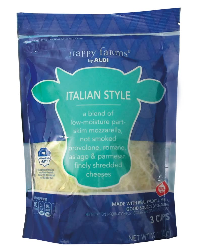 Happy Farms Shredded Cheese, Italian Style (12 oz)