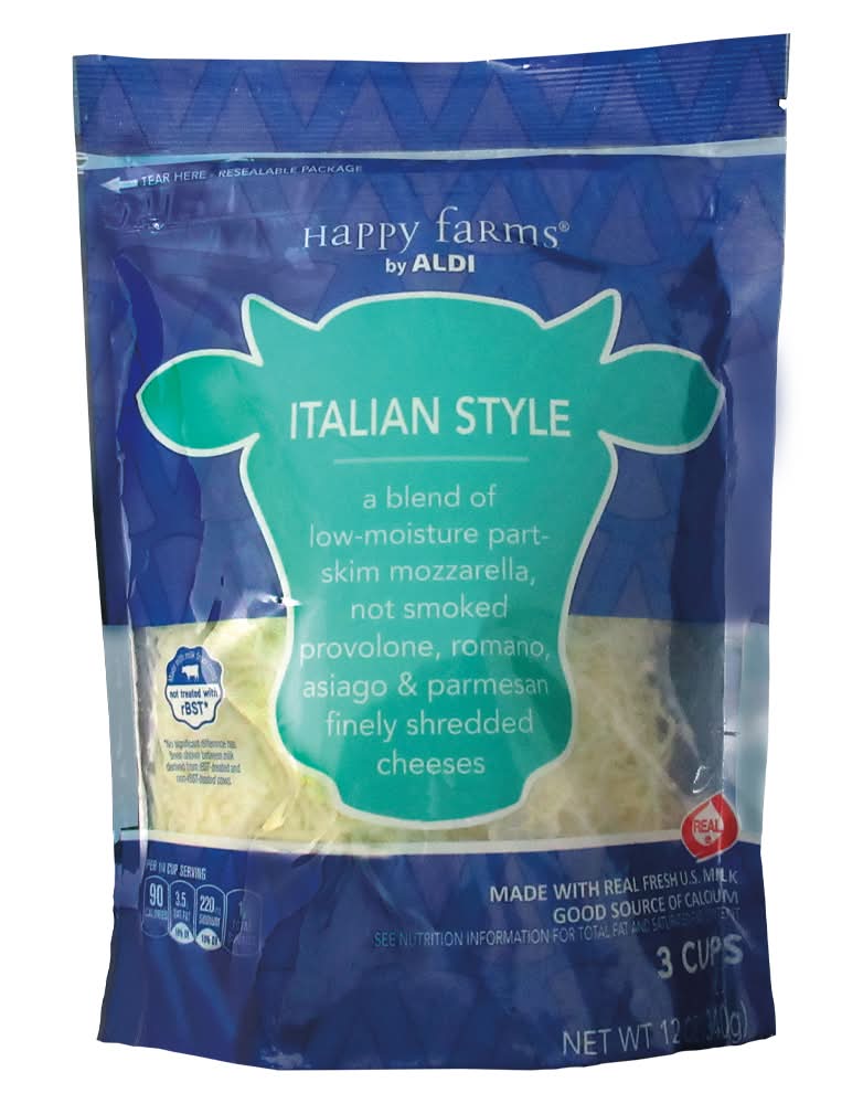 Happy Farms Shredded Cheese, Italian Style (12 oz)
