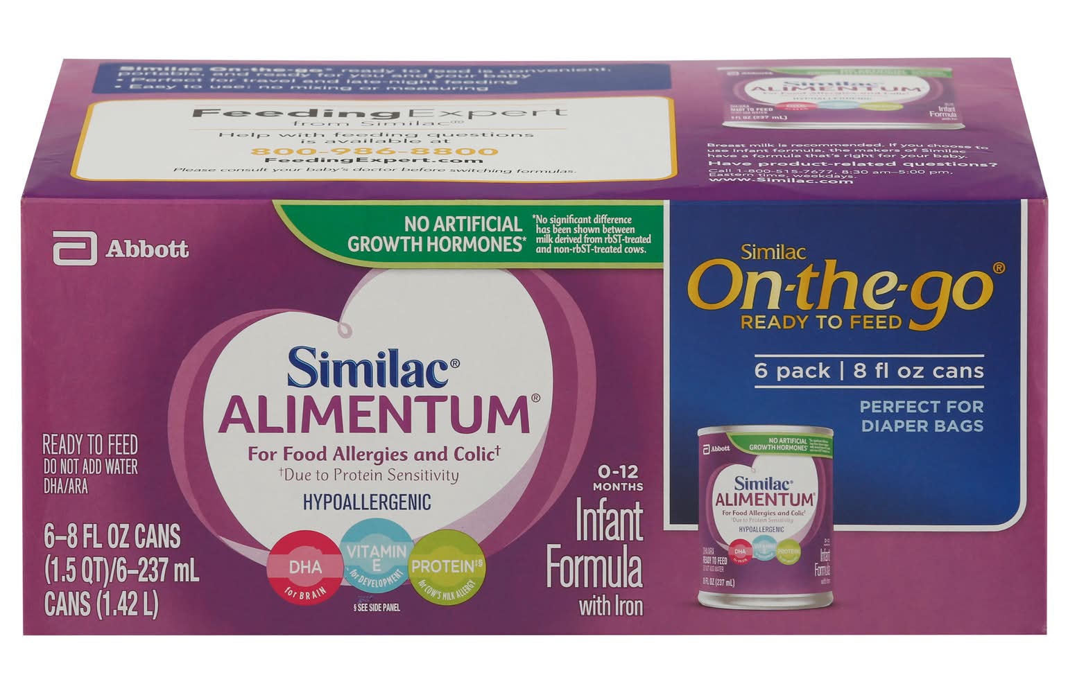 Similac Alimentum Infant Food Formula For Allergies and Colic (6 x 8 fl oz)
